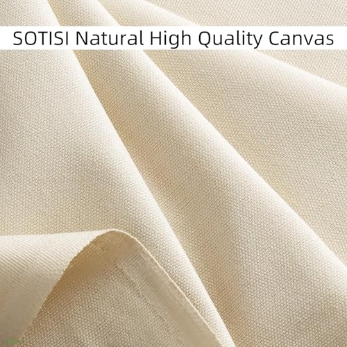 Canvas Fabric, Premium 10oz Natural Cotton Duck Canvas Fabric 62'' Wide for Arts & Crafts, Backings, Covers,1Yd (60 x 36 inchs) - color: Natural, size: 1Yd (60 x 36 inchs)