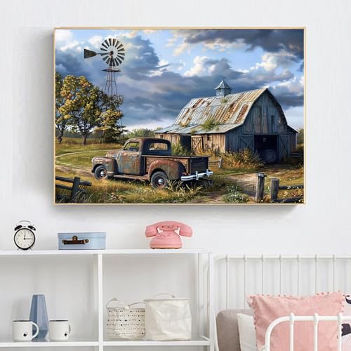 Rural Scenery Paint by Numbers Kit for Adults,Color By Numbers for Adults | Decor Painting by Number On Canvas, Paint Number Artist Funny Without Frame DIY, Home Wall Decor, 12x16in - color: DP03773, size: Without Frame