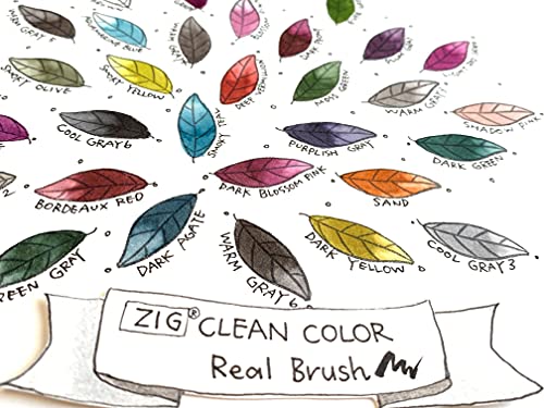 Kuretake ZIG CLEAN COLOR Real Brush 6 colors set Smoky Colors - style: 6 Smoky Color set