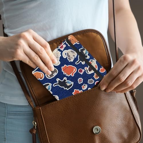 4.8" Pocket Sketch Book,80gsm Hardcover Art Sketchbook for Drawing Journal | Cloth Cover,80gsm Blank Paper,96Sheets,Lay-Flat,Portable Travel Creation Paint Diary Memo Planner,Dry MediaLine Ball Cat - color: Cloth Cover-4.8x4.8in-Line Ball Cat
