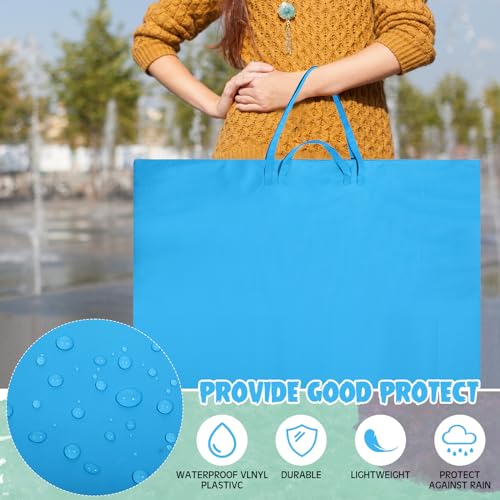 Abbylike 1 Pcs 48x36 Inch Art Portfolio Bag Blue Large Waterproof Nylon - color: Blue, size: 48 x 36 Inch