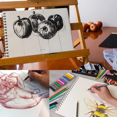 U.S. Art Supply 9"x12" Top Spiral Bound Sketch Book, 100 Sheets Each 2-Pack - size: 9-x-12-inch