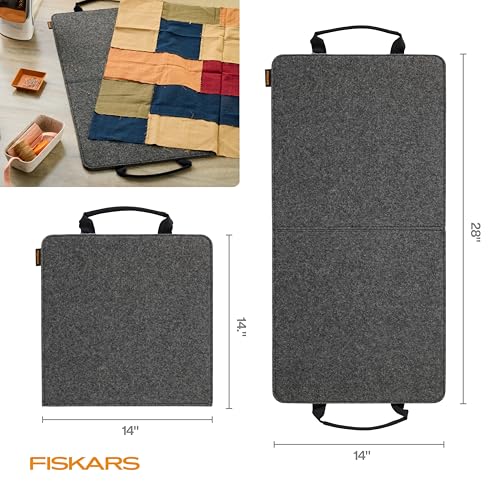 Fiskars 14" x 28" Folding Wool Pressing Mat, Portable Ironing Surface | Wool Material Grips & Holds Fabric in Place, Folds for Compact Storage, Surface Protector for Sewing and Quilting - size: 28"L x 14"W