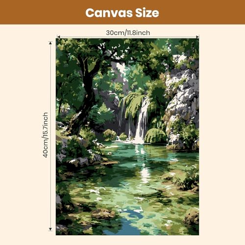 WUDWL Landscape Paint by Numbers Kit for Adults,Color By Numbers for Adults | Scenery Decor Painting by Number On Canvas, Paint Number Artist Funny Without Frame DIY, Home Wall Decor, 12x16in - color: YH03433, size: Without Frame