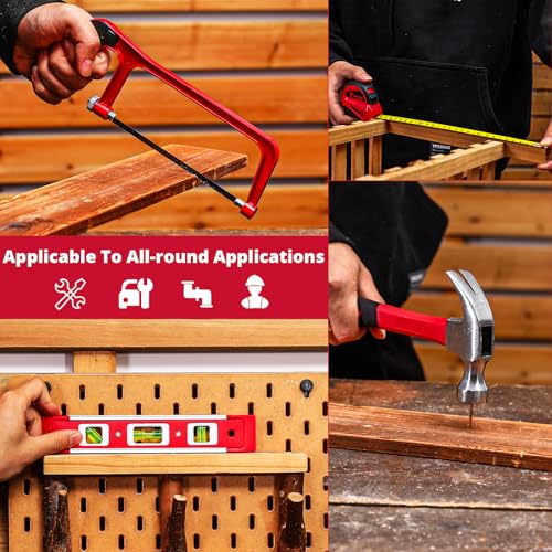 DEKOPRO Tool Set:228 Piece Home Tool Kit, Household Basic Repair Tool Set Comes with Plastic Storage Case, Socket Wrench Set for Car-Red - color: Red