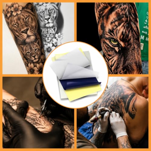 Tattoo Transfer Paper - Ruicco 50 Sheets Tattoo Stencil Paper Thermal Stencil Paper 4 Layers A4 Size