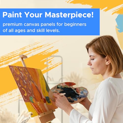 54 Pack 5x7in Small Canvas Boards for Painting Bulk, Blank Paint Canvases - size: 5"x7" - 54pcs