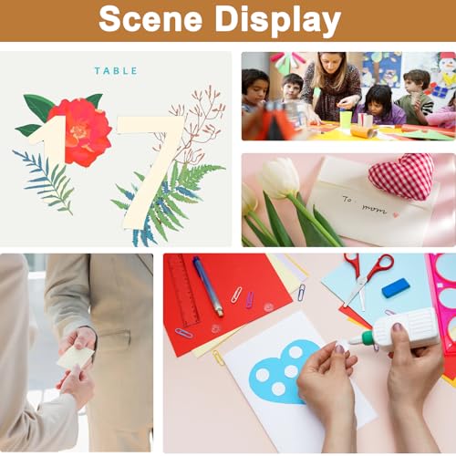 Silunkia 28 Sheets Cream Shimmer Cardstock 8.5 x 11 Off White Paper 92lb | Heavyweight Glossy Paper Card Stock for DIY Cards Making, Business Cards, Wedding Invitations, Crafting, Menus - color: Cream, size: 28 Sheets