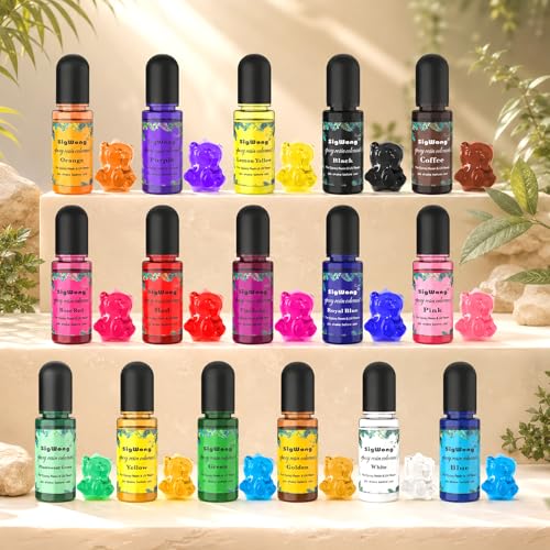 Epoxy Resin Pigment - 16 Colors Translucent Resin Colorant, Highly Concentrated Resin Dye for DIY Jewelry Making, AB Resin Coloring - 10ml - color: Multicolor