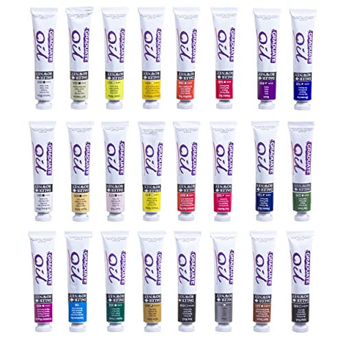 Daler Rowney Graduate 22ml Oil Paint Set, 24 Assorted Colours, High Lightfastness, For Student Artists & Hobbyists - size: 17.85 Fl Oz (Pack of 1)