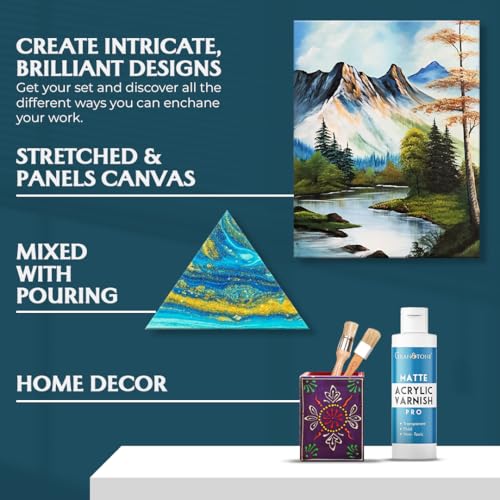 GRANOTONE Matte Acrylic Varnish 6.76 fl oz 200 ml - style: Matte
