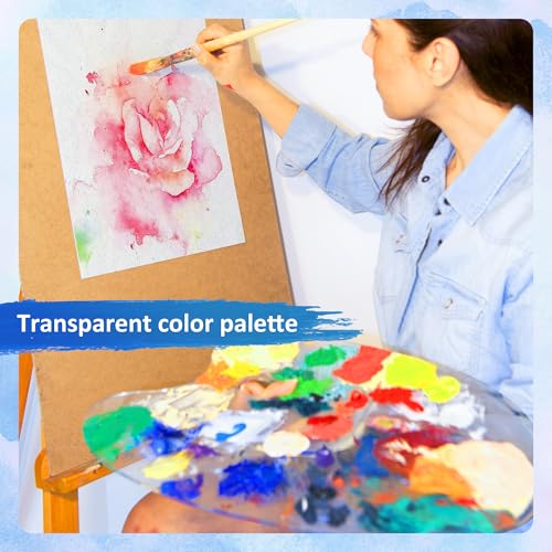 4 Pcs Large Acrylic Paint Palette Tray, 12 x 16 Inch | Clear,NonStick Paint Tray, for Acrylic Painting, Easy Clean