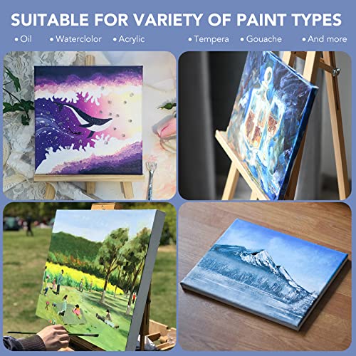 Stretched Canvases for Painting, 8PCS Multi Pack Canvas 3x5”, 5x7”, 8x10”, 10x12”(2 of Each), Acid-Free Wood Frame Blank Canvas, Art Canvas Pre Primed for Acrylic, Oil Painting, Tempera Paintings. - size: 8PCS-4sizes(2 of Each)