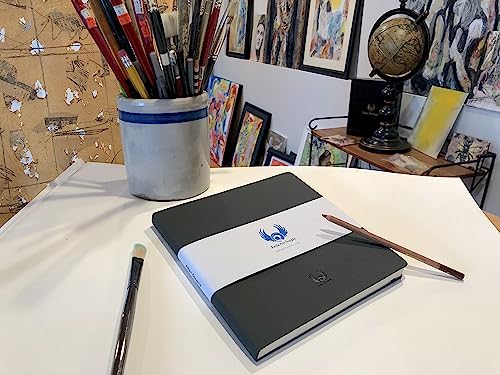 Square-Shaped Sketchbook, 8.3 x 8.3 inches, Lays Flat Flexible Sketch Book for Artists, Ideal for Ink, Water Color, Pen, Pencils, 160 Tear Resistant Pages, Size: Square Medium, Leda Art Supply - size: Square Medium