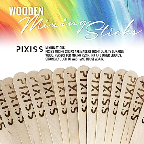 Disposable Epoxy Resin Mixing Cups with Measurements (20-Pack) Pixiss Mixing Cups for Epoxy Resin, Epoxy Mixing Containers, Epoxy Cups For Epoxy Measuring Cups - 20 Resin Mixing Sticks - size: 20 x 10-Ounce