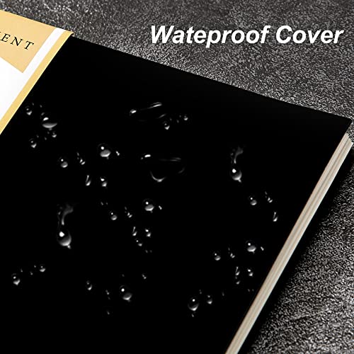 Yoment Graph Paper Spiral Notebook A5 Graphing Notebook 160 Pages | Graph Paper Notebook Spiral Bound Waterproof Plastic Hardcover Spiral Journal 5x7 Grid Notebooks for Note Taking, Black - color: Black, style: A - Graph - A5