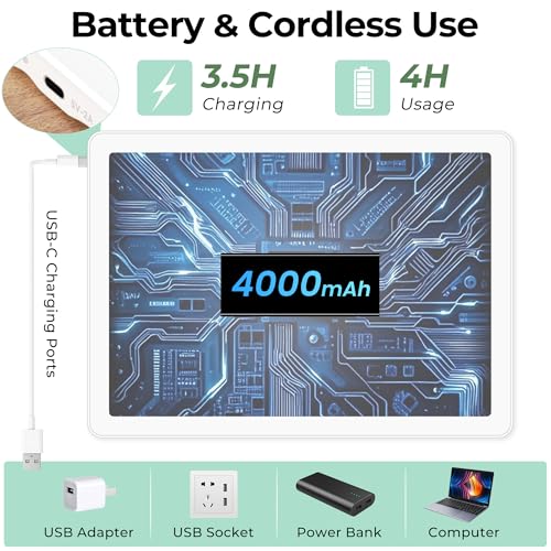 A3 Cordless Diamond Painting Art Light Board for Tracing and Drawing,White | Bawaslom Light Box with 3 Color & 6-Level Brightness,Rechargeable Drawing Pad for Tracing,Diamond Art,Vinyl Weeding,Sketching - color: White, size: A3