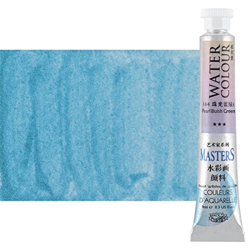 Marie's Masters Quality Watercolor Paint - Blues, 9 mL (Set of 6) - Concentrated Color, Pure Pigments, High Lightfastness Ratings - color: Blues
