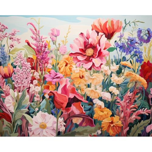 Craftoria Paint by Numbers for Adults 40"x50"cm NO Framed Blooming Serenity 36 Colors - color: Blooming Serenity - 36 COLORS, size: NO Frame