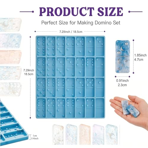 Patelai Domino Molds for Epoxy Resin Domino Resin Molds Silicone Mold - size: Classical