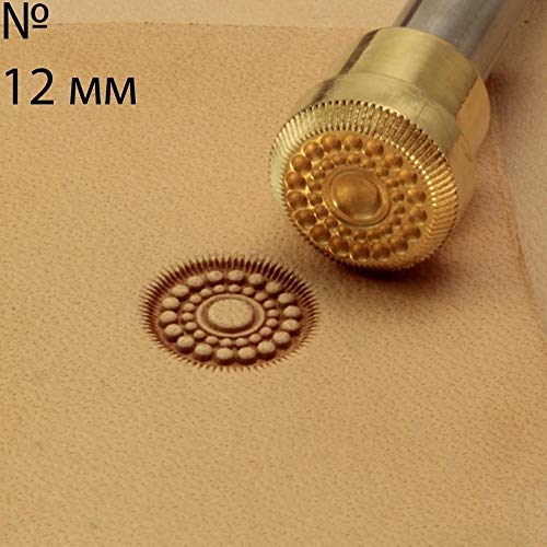 DandS ltd Leather Stamp Tool, Flower center, Professional Steel Craft Tool for Leatherworking, Embossing, Carving & Stamping Leather Projects, Belts, Wallets & DIY Projects Compatible with Mallet #183 - color: Flower center 0.47" x 0.47"