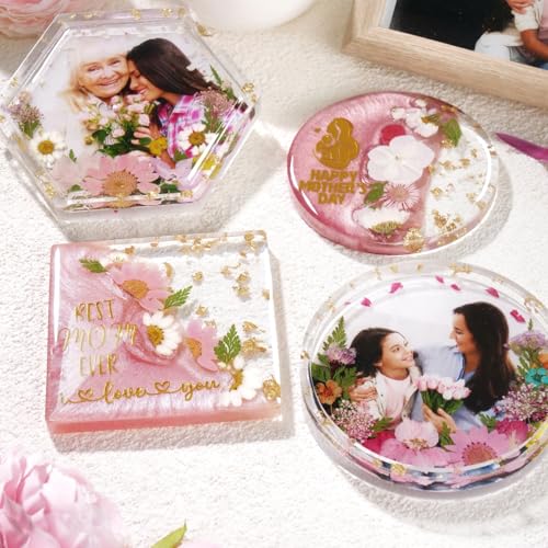 LET'S RESIN 16oz Epoxy Resin Kit with Coaster Molds Complete Set, Beginners