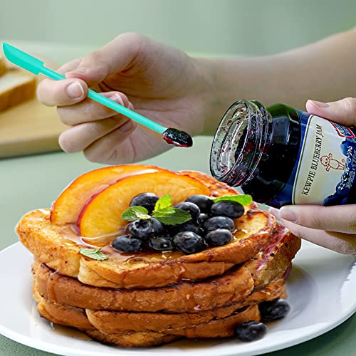 Silicone Spatula Set 6Pcs, Mini Jar Scraper for Makeup & Food | Mini spatulas reach every last drop in jars and bottles, reducing waste for food, cosmetics and personal care products. - color: Color #4