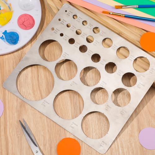 Otoolling Metal Circle Template Round Stencil for Drawing Painting Template Ruler Office School Building for Drafting Architect Tool
