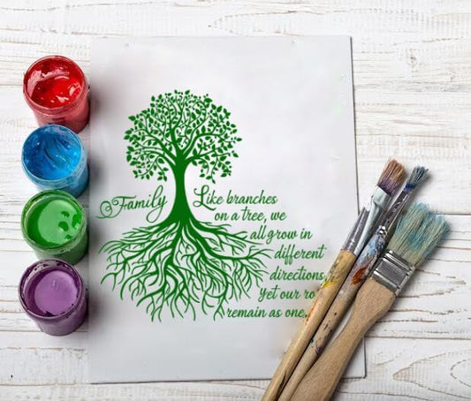 4PCS Self-Adhesive Silk Screen Stencils,Inspiration Screen Printing Transfer for Craft Chalk Stencil Transfers Reusable Stencil for Painting on Wood T-Shirt Fabric Xmas Sign - color: 4PCSHome tree