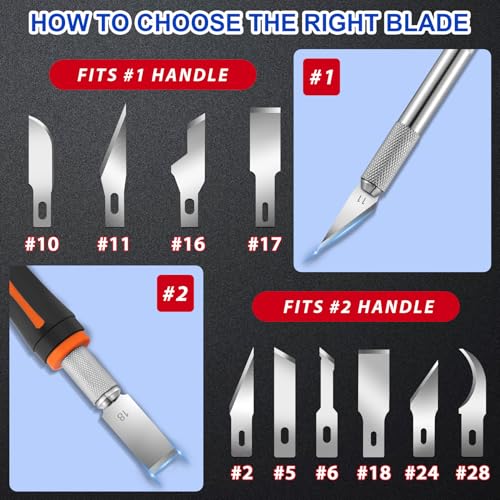 DIYSELF 150 PCS #28 Hobby Knife Blades, SK5 Exacto Knife Replacement Blades | Hook-Style Craft Knife Blades for Pull Cuts, Curved Art Knife Blades for Vinyl, Leather, Foam, Paper and DIY Detail Work - size: #28