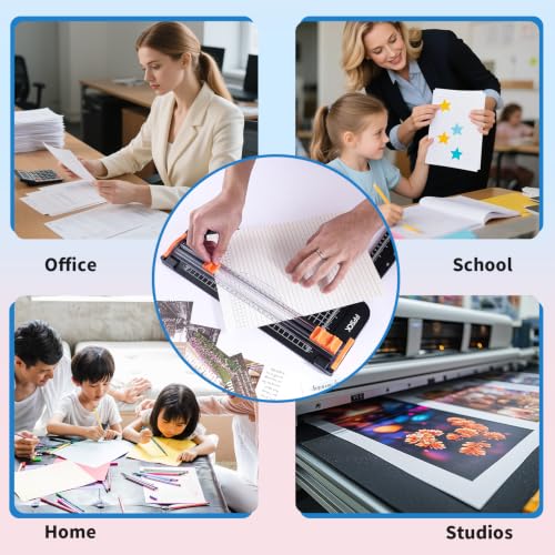 A4 Paper Cutter Slider 12 Inch Paper Trimmer Photo Cutter, Black - color: Black