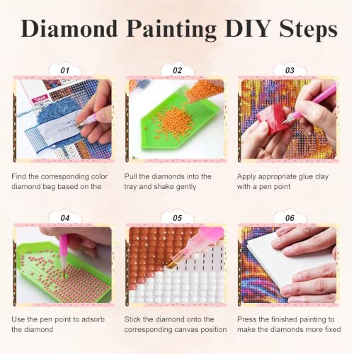 5D Dream Book Castle Diamond Painting Kits for Adults 13.7x13.7 Inch - color: KM1235-1