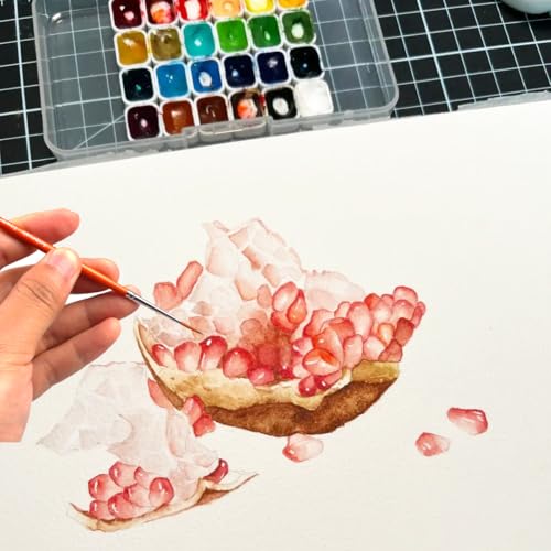 Small Enamel Paint Brushes Set - 11 Pieces Detail Painting Kit for Artists, Model, Miniature, Acrylic and Watercolor Paint Red