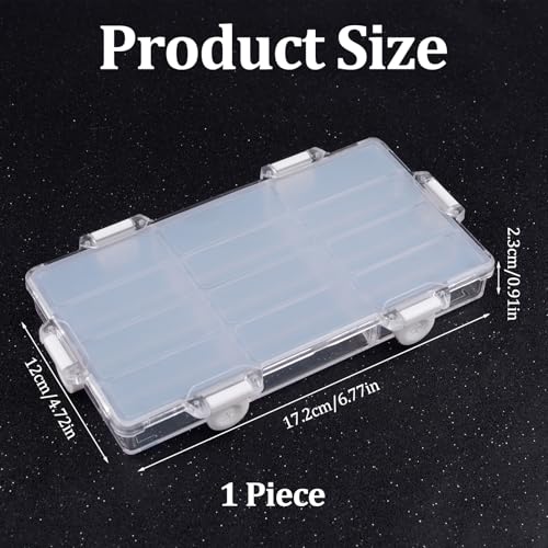 WANDIC Palette Box, 1 Pc 12-Well Empty Watercolour Box Airtight Paint Palette Container for Watercolor, Gouache, Acrylic and Oil Paint - color: 12-well