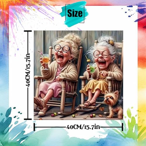 Hestarcul Grandmother Paint by Numbers Kits for Adults,Nana Easy Adult Painting by Number on Canvas for Beginner, DIY Watercolor Painting for Gift Home Decor Relax. (Grandmother) - color: grandmother