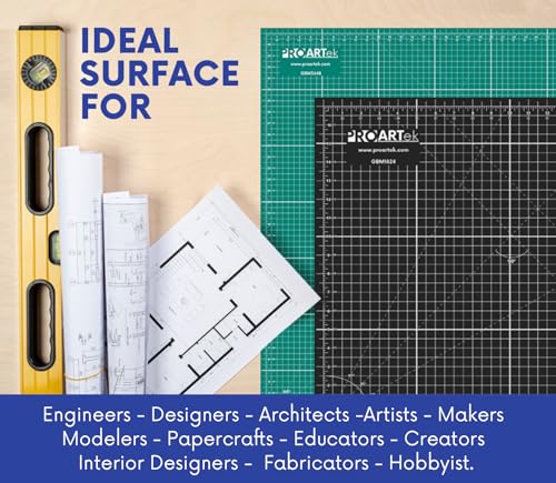 PK00013 Model GBM4080 Series 40" x 80" Professional Cutting Mat; Double-Sided Green/Black; Self-Healing; For Graphic Arts, Hobbies, Sewing, Scrapbooking, and other Cutting Projects - size: 80"L x 40"W