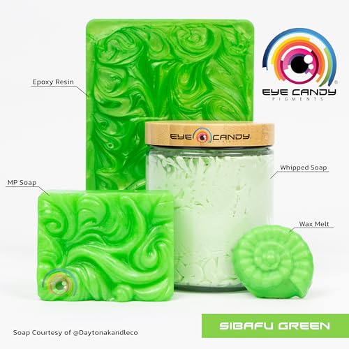Eye Candy Pigments Premium Green Mica Powder - Sibafu Green (50gr) - for Epoxy, Resin, Soap, Paint, Woodworking, Acrylic Pouring, Bath Bombs, Fishing Lures - DIY Arts and Crafts Additive - color: Sibafu Green