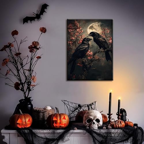 Halloween Diamond Art Kits for Adults Round Diamond Painting 12x16 Inch - color: DD141