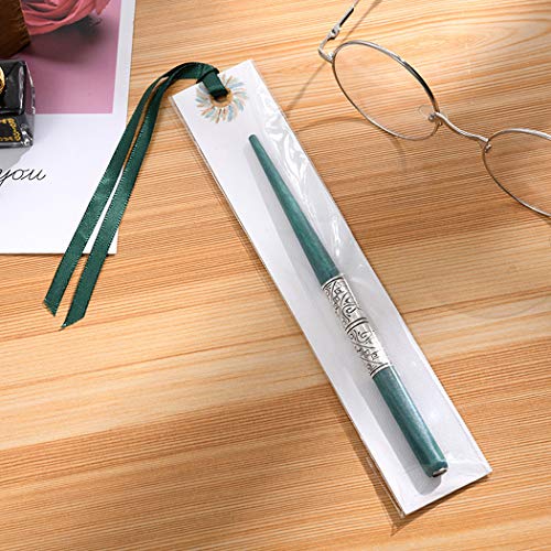 Professional Manga Gothic Pen Dip Pen Calligraphy Drawing Pen Kit, 2 Pen Holders Handles, 7 Nibs (2 Fountain Pen Nib, 5 Flat Nib) - Silver and Bronze - color: Silver and Bronze