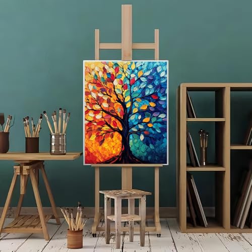 Natuyalo Paint by Numbers Kit for Adults Beginner, Tree of Life Adult Paint by Number Kits on Canvas, Cycle of Life DIY Acrylic Paint by Number for Adults for Home Decor Gift 16x20 Inch - color: ART-15