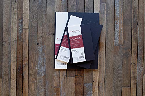 Strathmore 500 Series Hardcover Mixed Media Journal, 90 lb. Vellum Paper, 5.5 X 8.5 inches, 64 Pages (566-5) - size: 5.5x8.5 inch, style: Hardbound, Phase Out