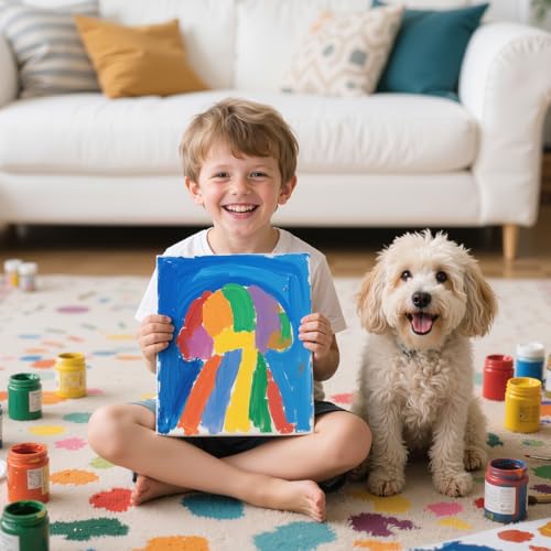 12x16 Canvas for Painting - Artist-Grade Blank Canvases Boards & Panels, Premium White Flat Canvas Bundle forAdults (6pack) - size: 12*16-6