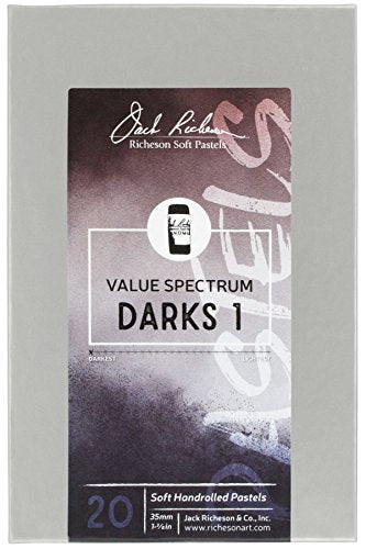 Jack Richeson 422900 Dark 1 Value Spectrum Hand Rolled Soft Pastels