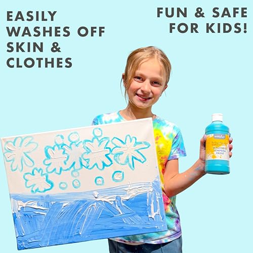 Handy Art Little Masters Washable Tempera Paint, Light Green, Gallon 128 oz | Bright & Mixable, High Opacity, Washable Colors for Classroom, Students, Kids, Young Artists, Safe & Non-Toxic, Made in USA - color: Light Green, size: 128 Fl Oz