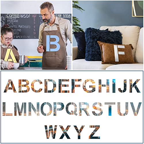FEBSNOW 36 Pcs 12 Inches Large Alphabet Letter and Number Stencils - size: 12 inches