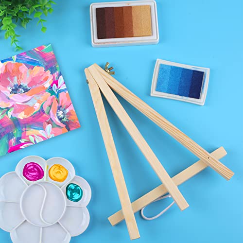 12PCS Wood Easels, 9 Inches Tabletop Easels, Art Craft Painting Easel Stand for Artist Adults Students - style: 12