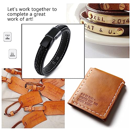44 Pcs Leather Stamping Kit, 36 Pcs Leather Stamps 3mm with Letters Numbers - color: 3mm 36stamps