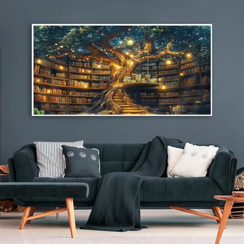 ARPADAMO Diamond Art Kits for Adults,5D Tree of Life Diamond Painting DIY Book Diamond Art Diamond Painting Kits for Adult,Round Full Drill Diamonds, Diamond Art Kits for Home Decor-15x27.5 inch - color: DP03008
