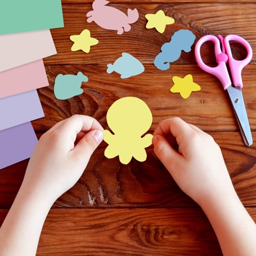 Whaline 150 Sheets 8.5 x 11 Inch Pastel Colored Card Stock Paper 10 Assorted Colors Solid Core Crafts Scrapbook Paper for Print DIY Boho Arts Making School Office Home Supplies, 65lb - color: Pastel