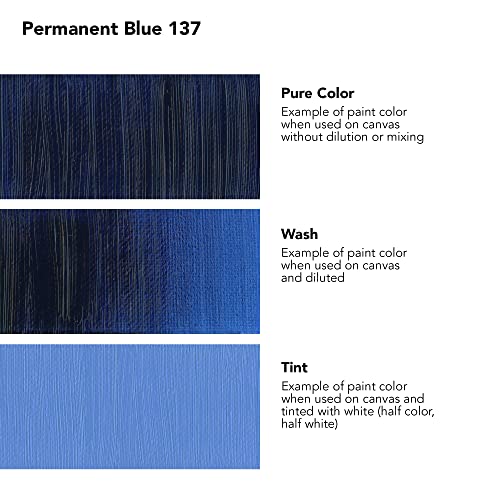 Daler Rowney Georgian Oil Paint - Gorgeous Colors - 225ml - Permanent Blue